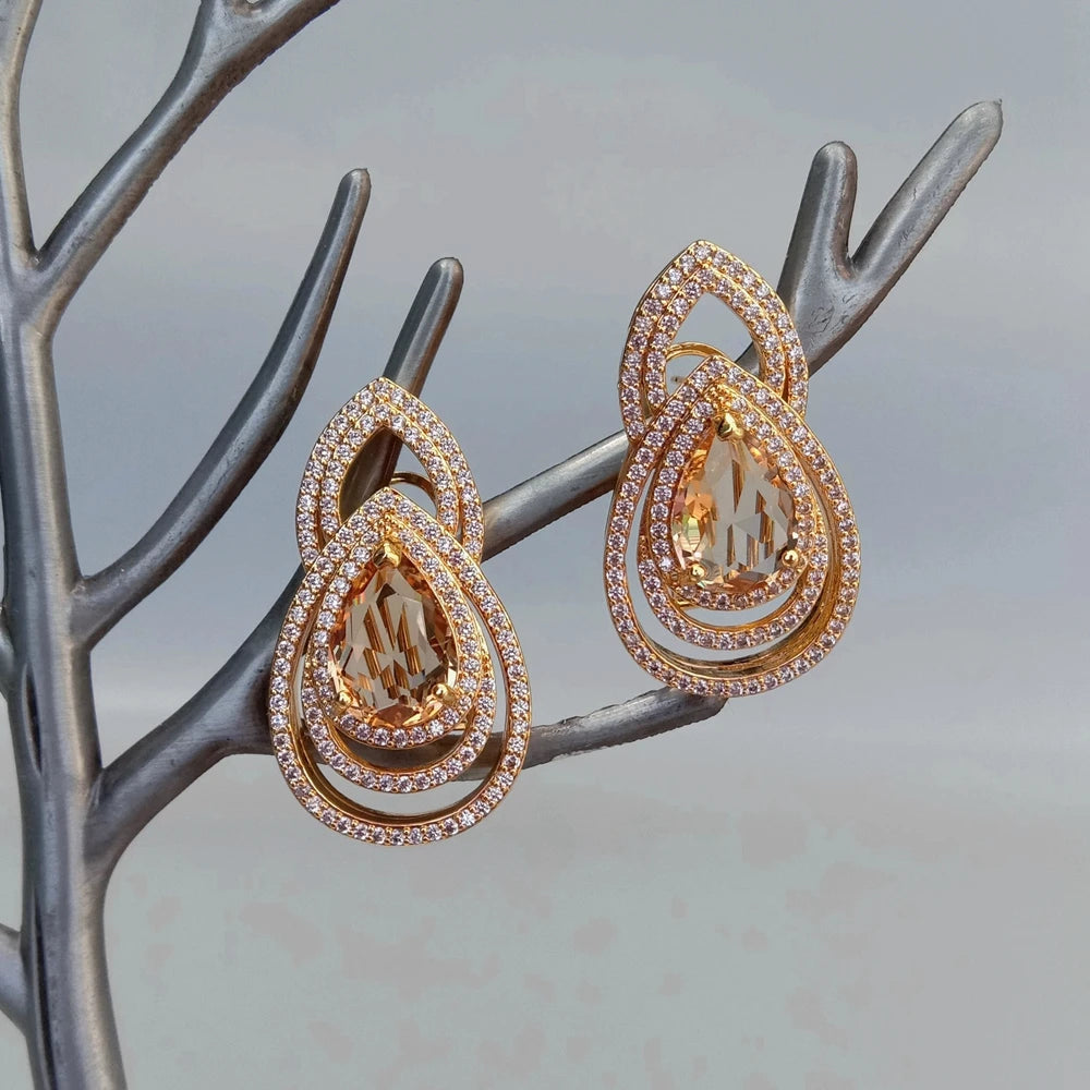 Rhinestones Earrings For Women Crystal Earrings Teardrop Drop Earrings Female Jewelry Gift