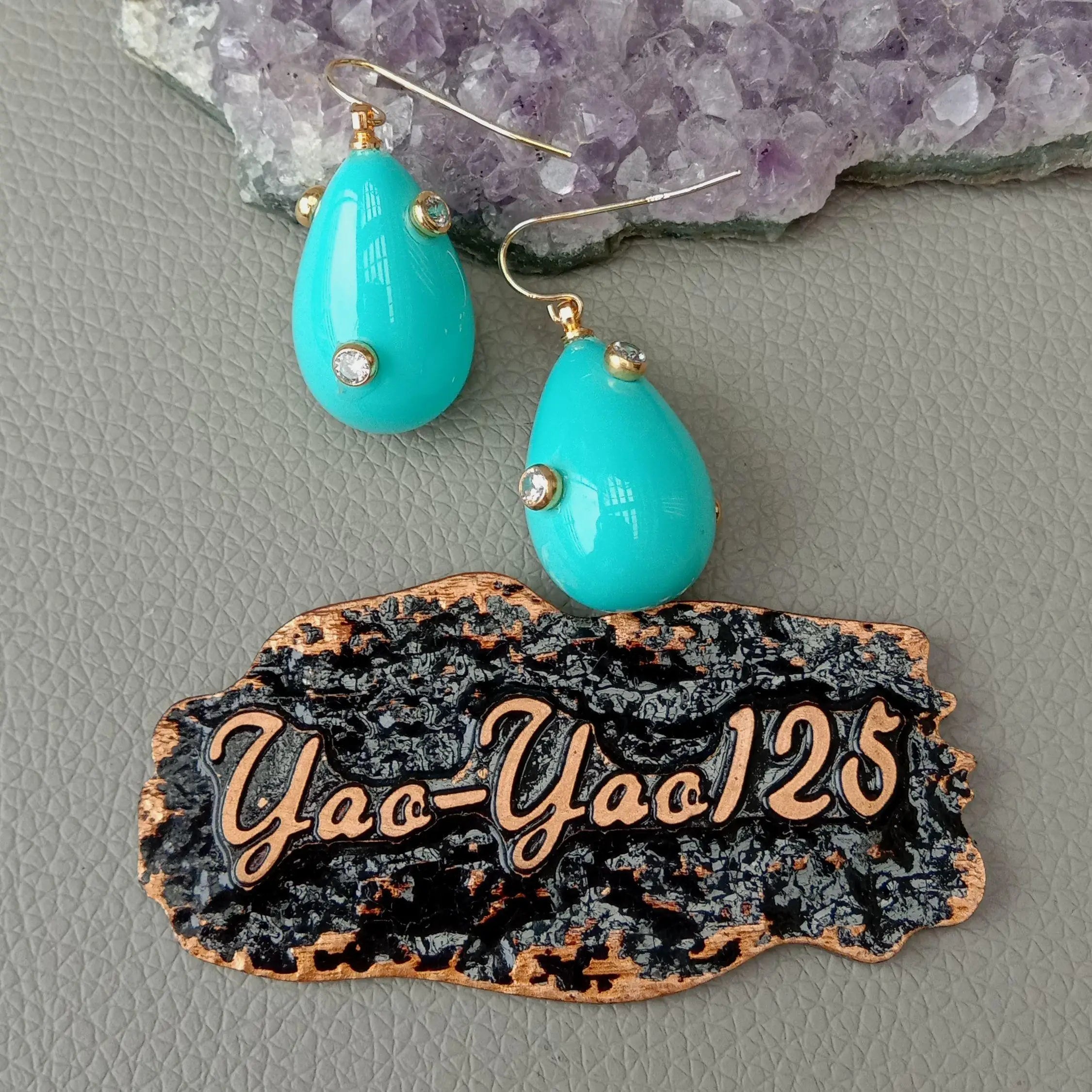 Blue Teardrop Sea Shell Pearl Cubic Zirconia Pave hook Earrings cute dangle earrings Fashion Womens Trendy Simple Hook Earring